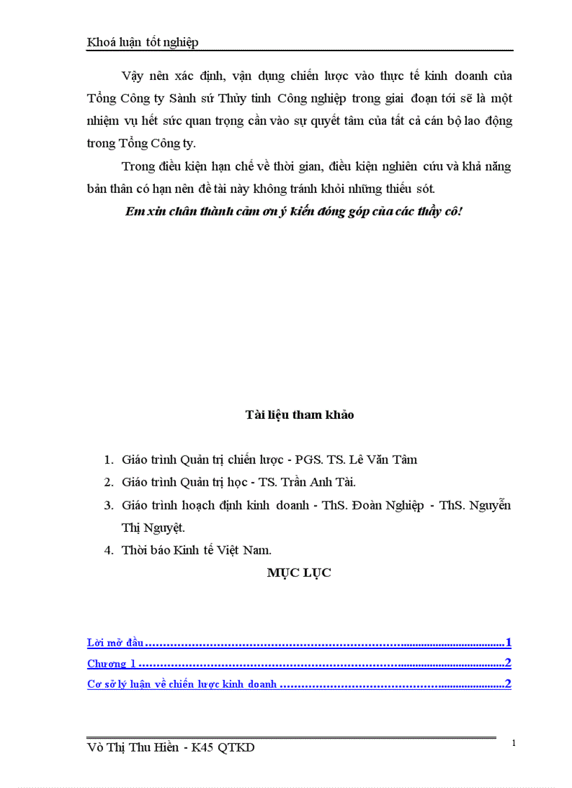 image for page Chiến lược kinh doanh của Tổng Công ty Sành sứ Thủy tinh Công nghiệp 1