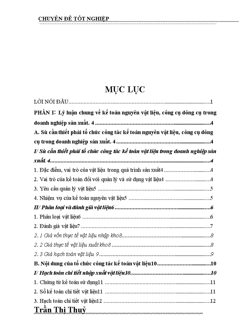 image for page Tổ chức kế toàn Nguyên vật liệu và Công cụ dụng cụ tại Công ty dệt may Hà Nội