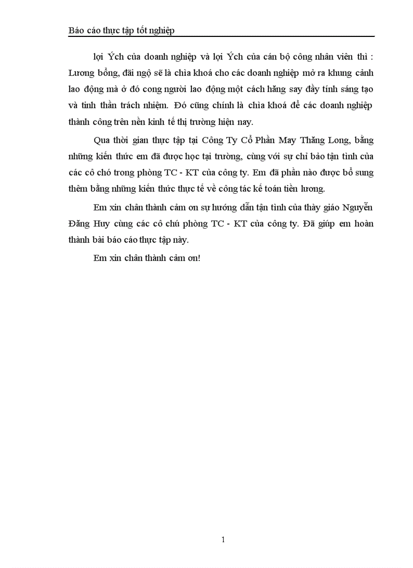 image for page Hạch toán công tác kế toán tiền lương và các khoản trích theo lương tại công ty cổ phần may thăng long 1