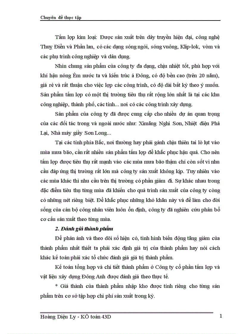 image for page Tổ chức hạch toán thành phẩm tiêu thụ thành phẩm và xác định kết quả tiêu thụ tại Công ty cổ phần tấm lợp và vật liệu xây dựng Đông Anh 1