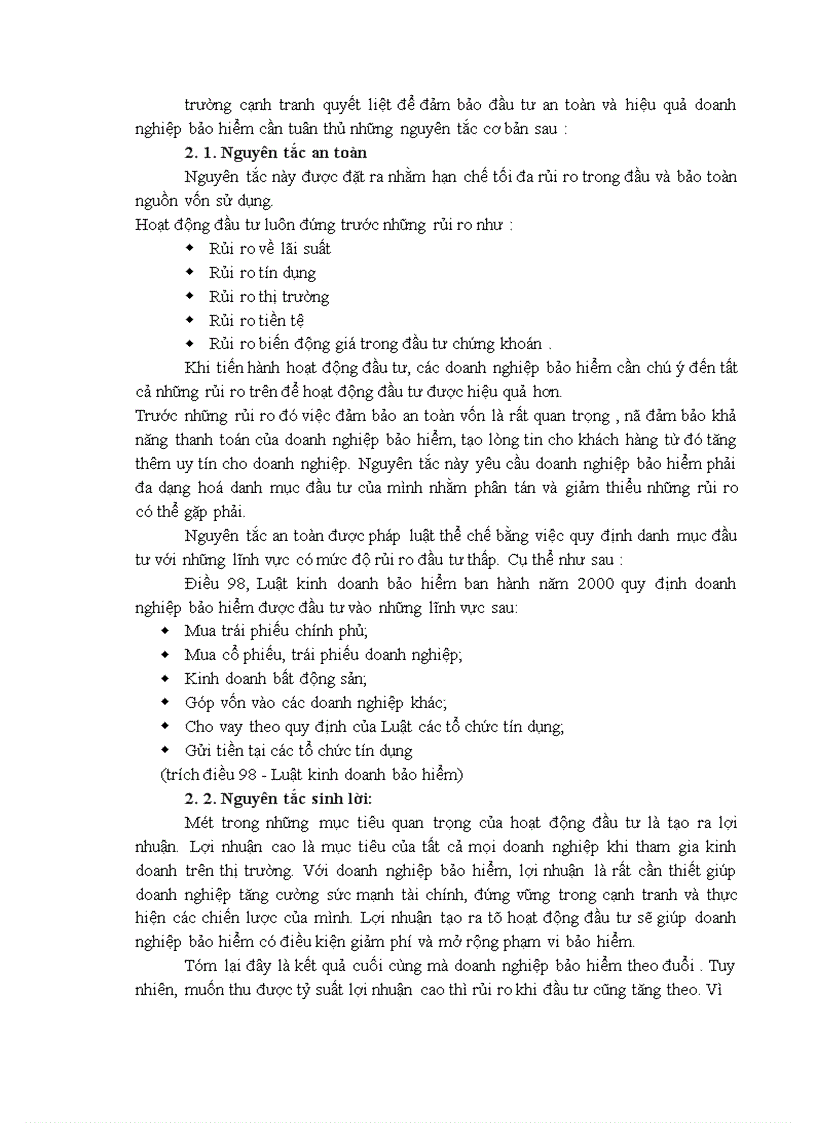 image for page Bàn về hoạt động đầu tư trong doanh nghiệp bảo hiểm nhân thọ 1