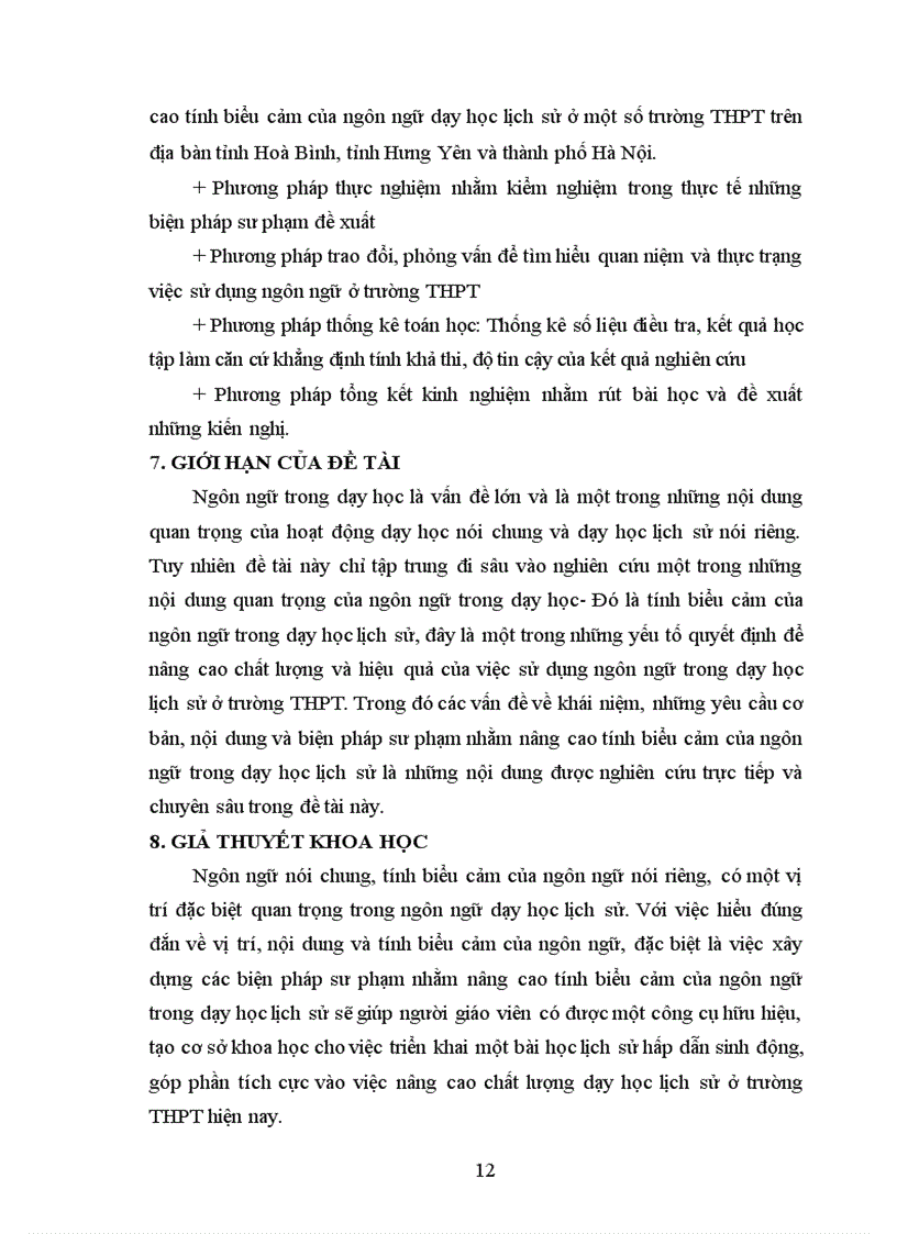 image for page Một số biện pháp sư phạm nhằm nâng cao tính biểu cảm của ngôn ngữ trong dạy học lịch sử ở trường THPT vận dụng qua chương trình lớp 10 chương trình chuẩn