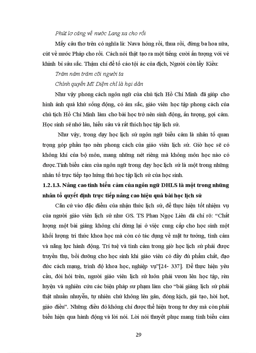 image for page Một số biện pháp sư phạm nhằm nâng cao tính biểu cảm của ngôn ngữ trong dạy học lịch sử ở trường THPT vận dụng qua chương trình lớp 10 chương trình chuẩn