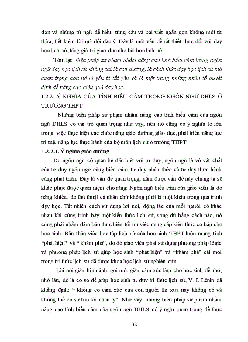 image for page Một số biện pháp sư phạm nhằm nâng cao tính biểu cảm của ngôn ngữ trong dạy học lịch sử ở trường THPT vận dụng qua chương trình lớp 10 chương trình chuẩn