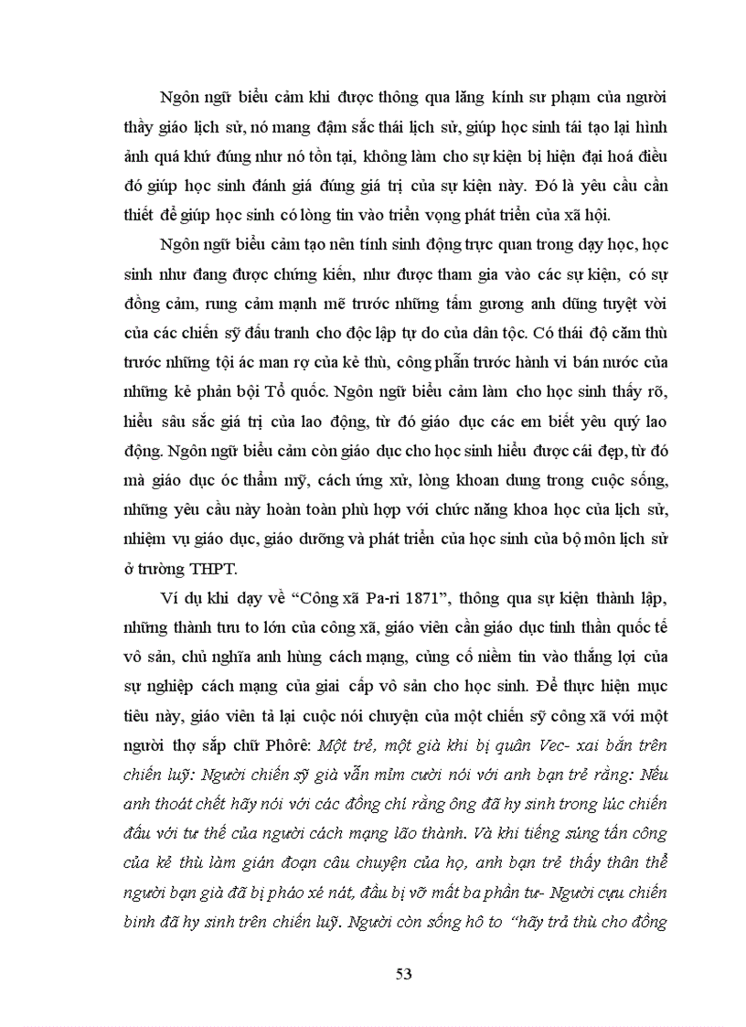 image for page Một số biện pháp sư phạm nhằm nâng cao tính biểu cảm của ngôn ngữ trong dạy học lịch sử ở trường THPT vận dụng qua chương trình lớp 10 chương trình chuẩn