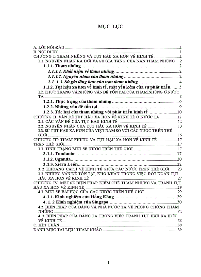 image for page các biện pháp phòng chống về tham nhũng và vấn đề tụt hậu xa hơn về kinh tế