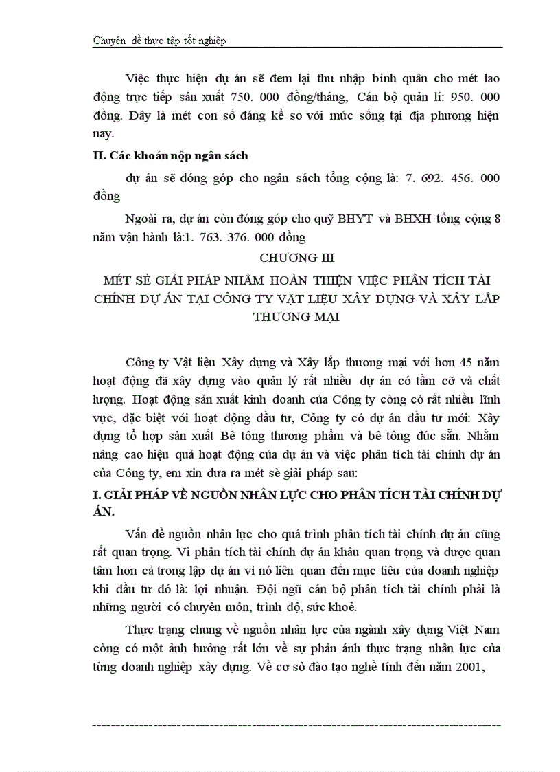 image for page Phân tích dự án đầu tư xây dựng tổ hợp sản xuất bê tông thương phẩm và bê tông đúc sẵn của Công ty vật liệu xây dựng và xây lắp thương mại Bộ thương mại 1