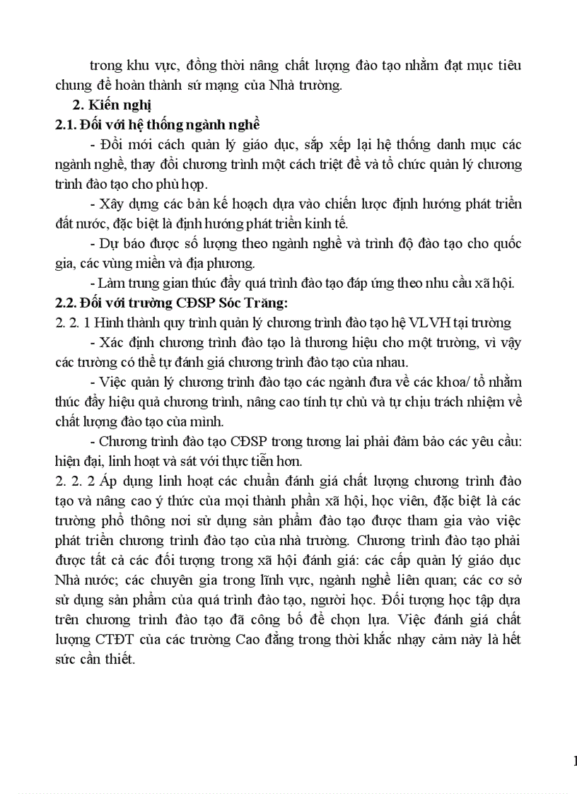 image for page Giải pháp quản lý phát triển chương trình đào tạo hệ vừa làm vừa học của trường CĐSP Sóc Trăng