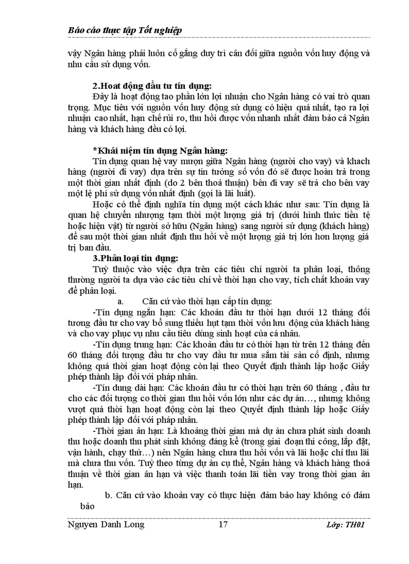 image for page Báo cáo thực tập tốt nghiệp về tín dụng ngân hàng