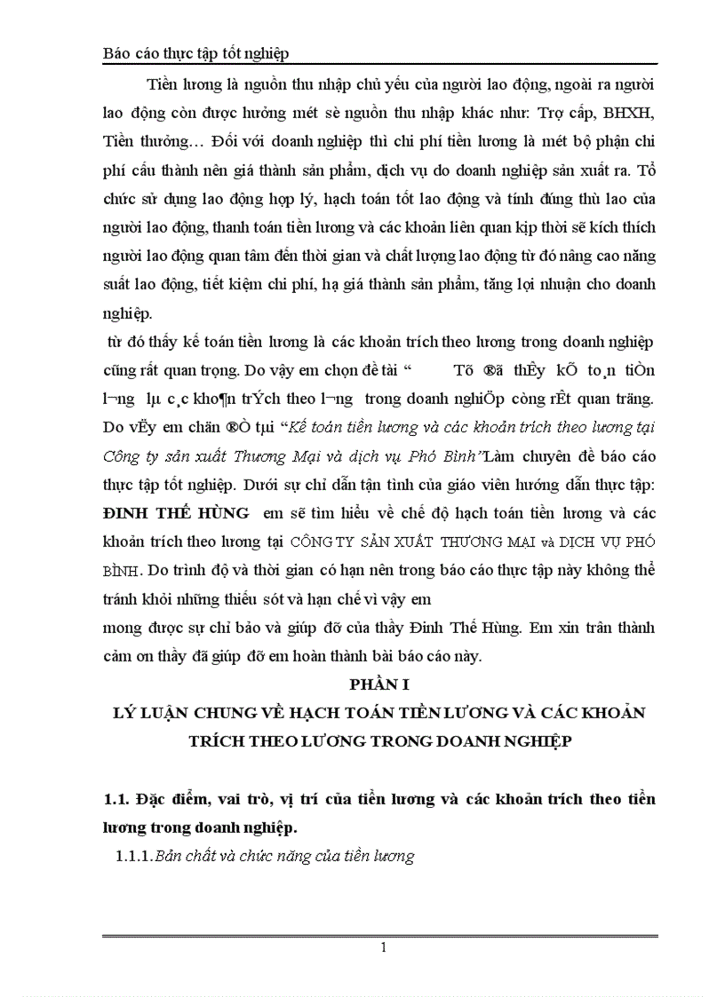 image for page Kế toán tiền lương và các khoản trích theo lương tại Công ty sản xuất Thương Mại và dịch vụ Phú Bình 1