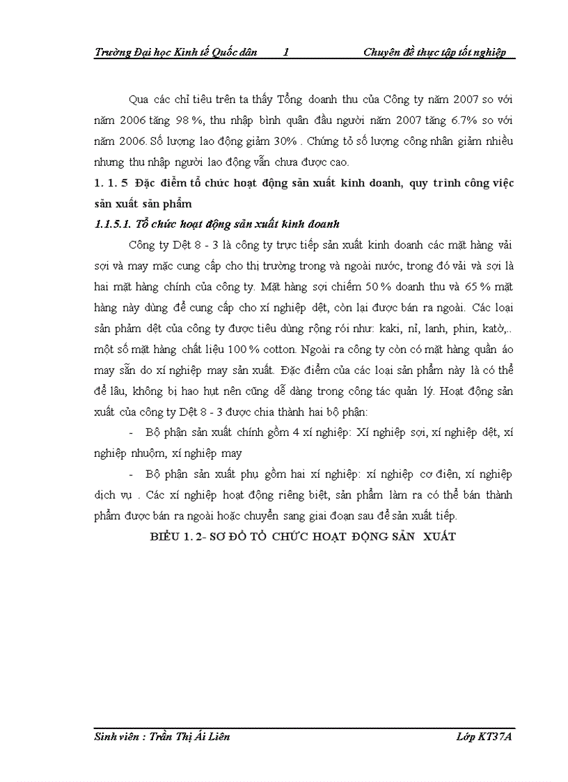 image for page Hoàn thiện kế toán chi phí sản xuất và tính giá thành sản phẩm tại Công ty TNHHNN MTV Dệt 8 3 1