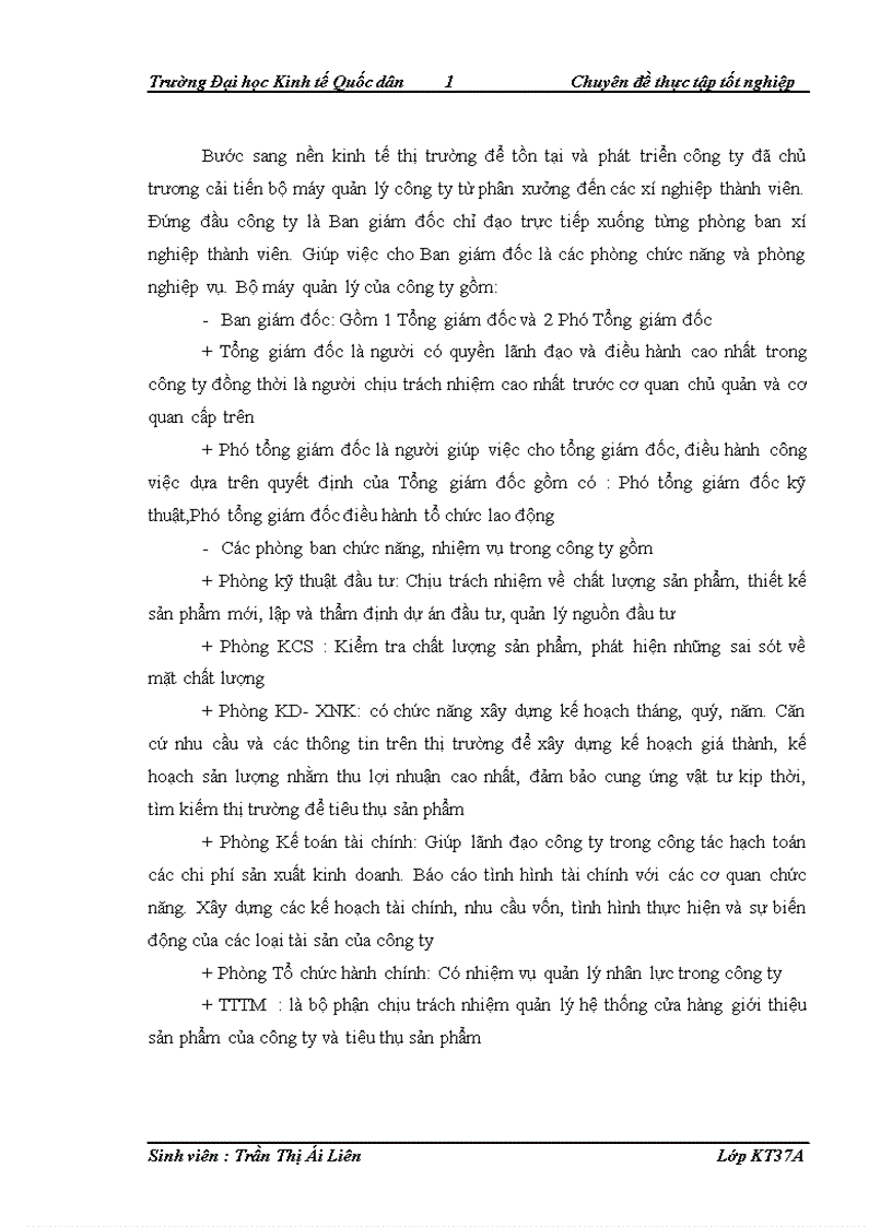 image for page Hoàn thiện kế toán chi phí sản xuất và tính giá thành sản phẩm tại Công ty TNHHNN MTV Dệt 8 3 1