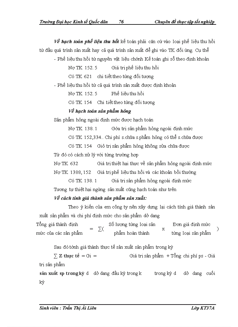 image for page Hoàn thiện kế toán chi phí sản xuất và tính giá thành sản phẩm tại Công ty TNHHNN MTV Dệt 8 3 1