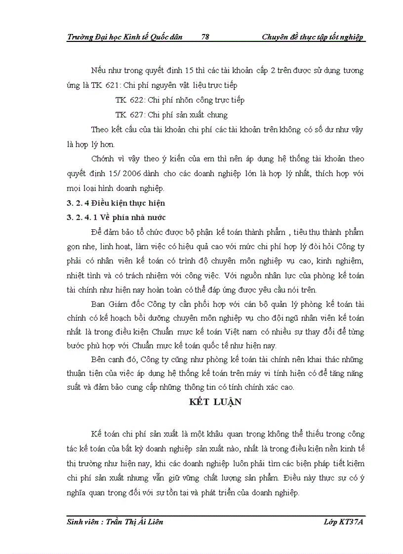 image for page Hoàn thiện kế toán chi phí sản xuất và tính giá thành sản phẩm tại Công ty TNHHNN MTV Dệt 8 3 1