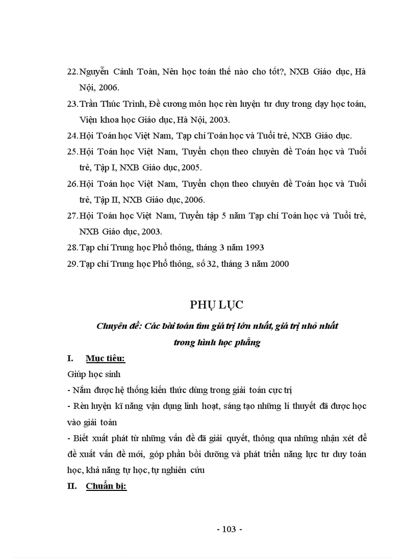 image for page Rèn luyện năng lực giải toán cho học sinh trung học cơ sở thông qua các bài toán cực trị trong hình học phẳng 1