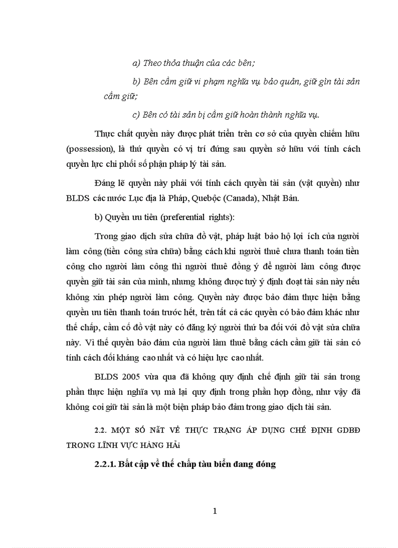 image for page Phương hướng hoàn thiện quy định giao dịch bảo đảm trong pháp luật hàng hải Việt Nam