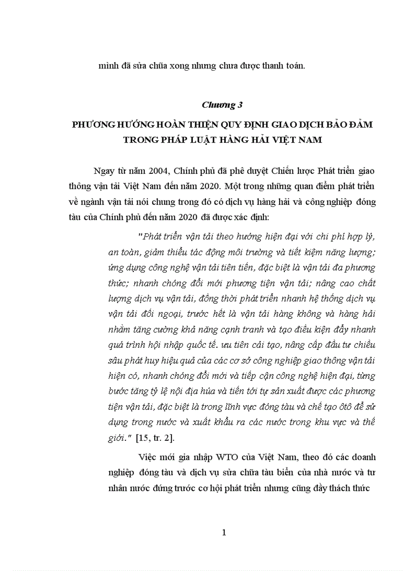 image for page Phương hướng hoàn thiện quy định giao dịch bảo đảm trong pháp luật hàng hải Việt Nam