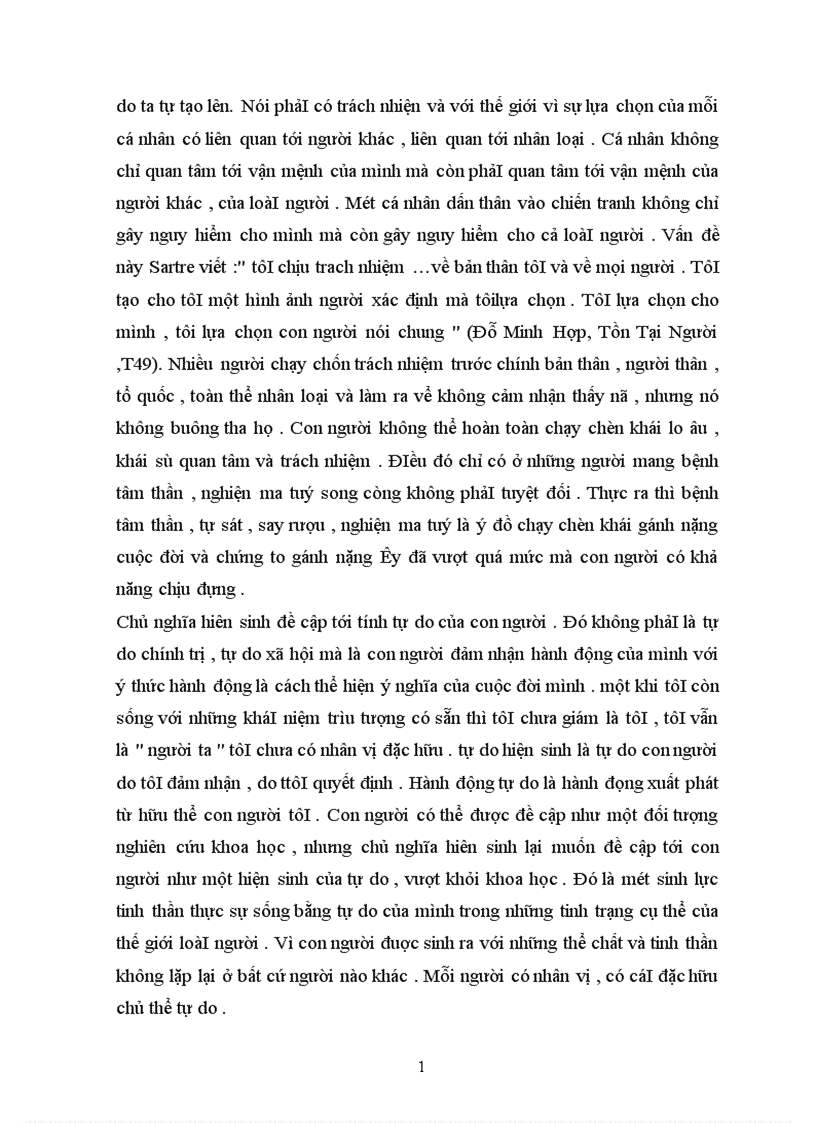 image for page Quan niệm về con người của chủ nghĩa hiện sinh 1