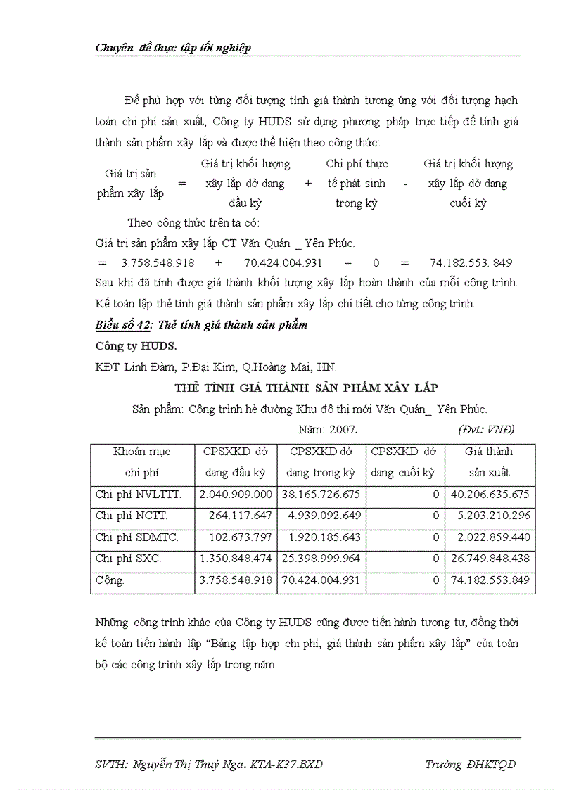 image for page Hoàn thiện hạch toán chi phí sản xuất và tính giá thành sản phẩm xây lắp tại Công ty TNHH nhà nước một thành viên Dịch vụ Nhà ở và khu đô thị HUDS 1