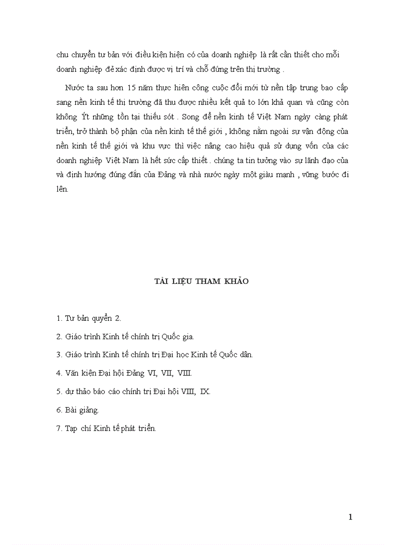 image for page Học thuyết tuần hoàn và chu chuyển tư bản và sự vận dụng nó vào nền kinh tế thị trường thời kỳ quá độ ở nước ta 1