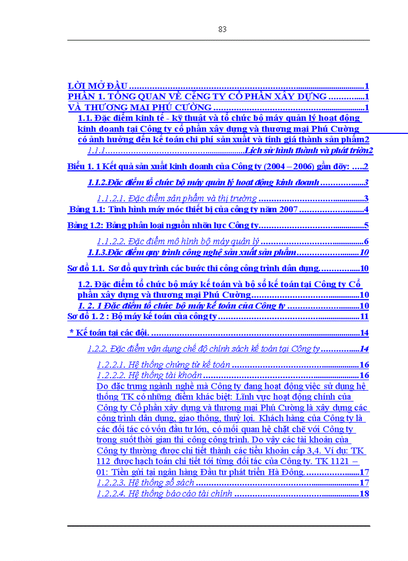 image for page Hoàn thiện kế toán chi phí sản xuất và tính giá thành sản phẩm xây dựng tại Công ty Cổ phần phần xây dựng và thương mại Phú Cường 1