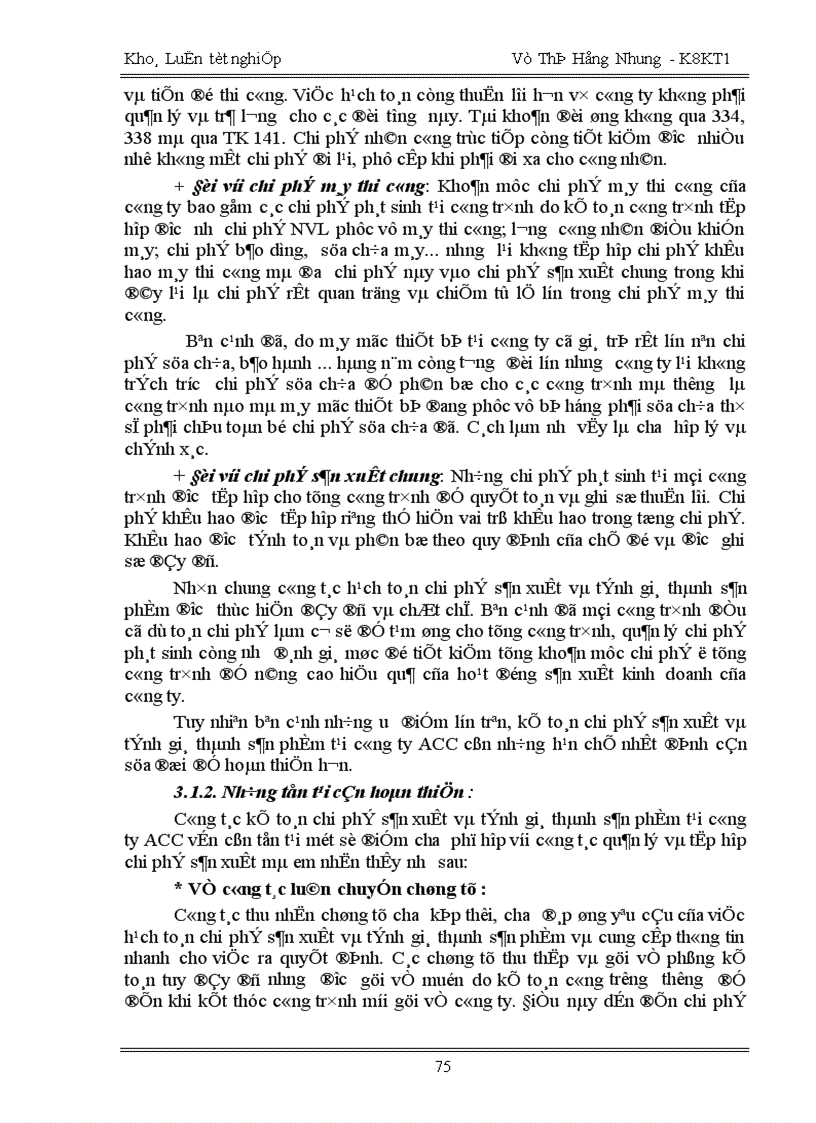 image for page Thực trạng kế toán chi phí sản xuất và tính giá thành sản phẩm tại công ty xây dựng công trình hàng không ACC