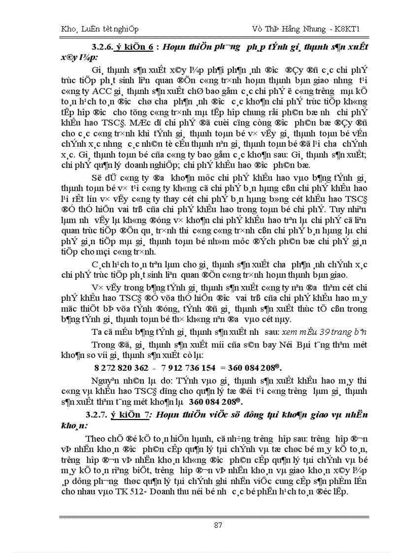 image for page Thực trạng kế toán chi phí sản xuất và tính giá thành sản phẩm tại công ty xây dựng công trình hàng không ACC