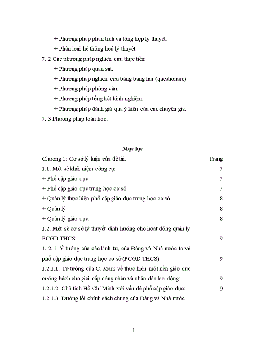 image for page Một số biện pháp quản lý công tác phổ cập giáo dục trung học cơ sở ở tỉnh Yên Bái đến năm 2010 1