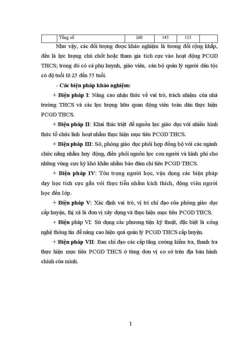 image for page Một số biện pháp quản lý công tác phổ cập giáo dục trung học cơ sở ở tỉnh Yên Bái đến năm 2010 1