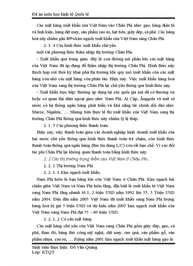 image for page Xuất khẩu hàng hoá của Việt Nam sang thị trường Châu Phi thực trạng và giải pháp 1