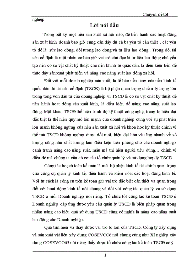 image for page Tổ chức công tác kế toán TSCĐ ở Xí nghiệp xây dựng COSEVCO65