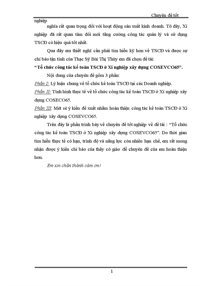 image for page Tổ chức công tác kế toán TSCĐ ở Xí nghiệp xây dựng COSEVCO65