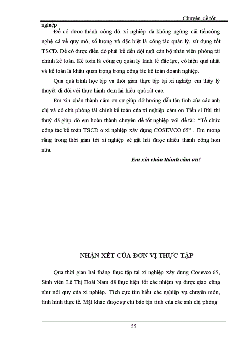 image for page Tổ chức công tác kế toán TSCĐ ở Xí nghiệp xây dựng COSEVCO65