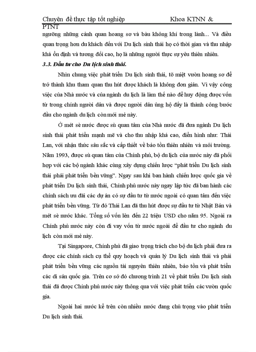 image for page Phát triển du lịch sinh thái gắn với vấn đề bảo tồn thiên nhiên và bản sắc văn hóa dân tộc ở Việt Nam