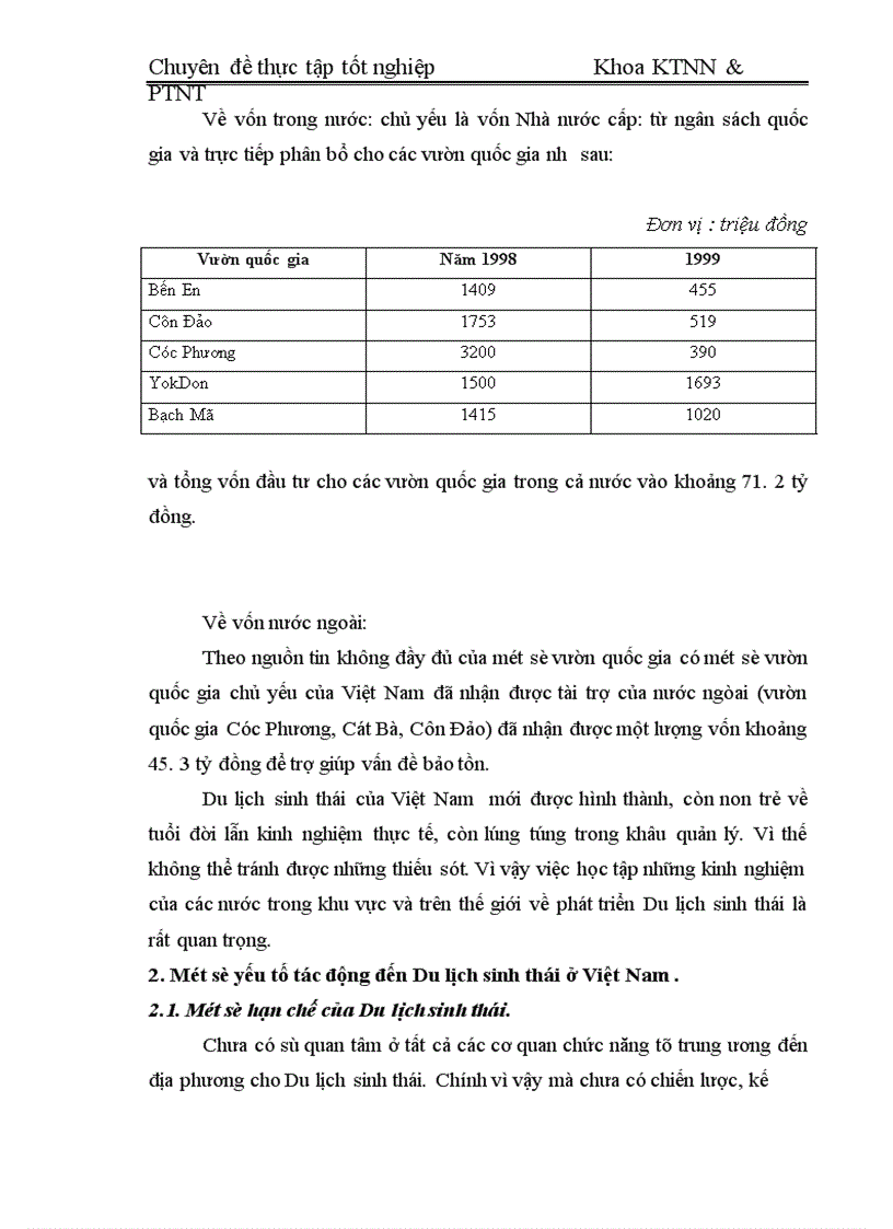image for page Phát triển du lịch sinh thái gắn với vấn đề bảo tồn thiên nhiên và bản sắc văn hóa dân tộc ở Việt Nam