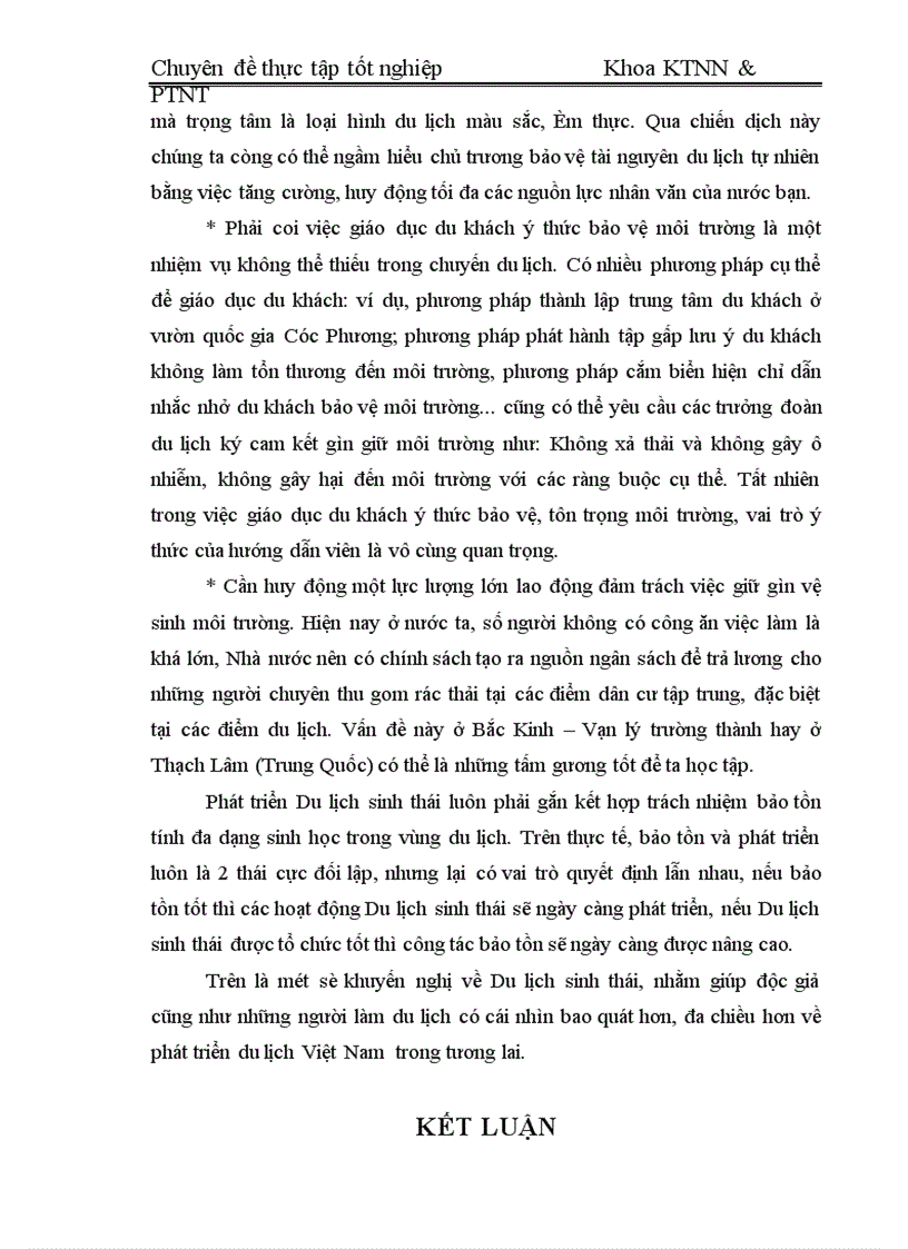 image for page Phát triển du lịch sinh thái gắn với vấn đề bảo tồn thiên nhiên và bản sắc văn hóa dân tộc ở Việt Nam