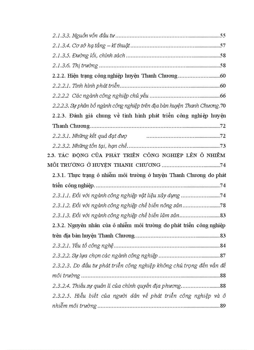 image for page Phát triển công nghiệp và tác động của nó lên ô nhiễm môi trường ở huyện Thanh Chương tỉnh Nghệ An