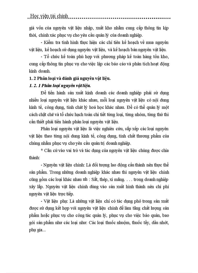 image for page Tổ chức công tác kế toán nguyên vật liệu ở công ty Tây Hồ