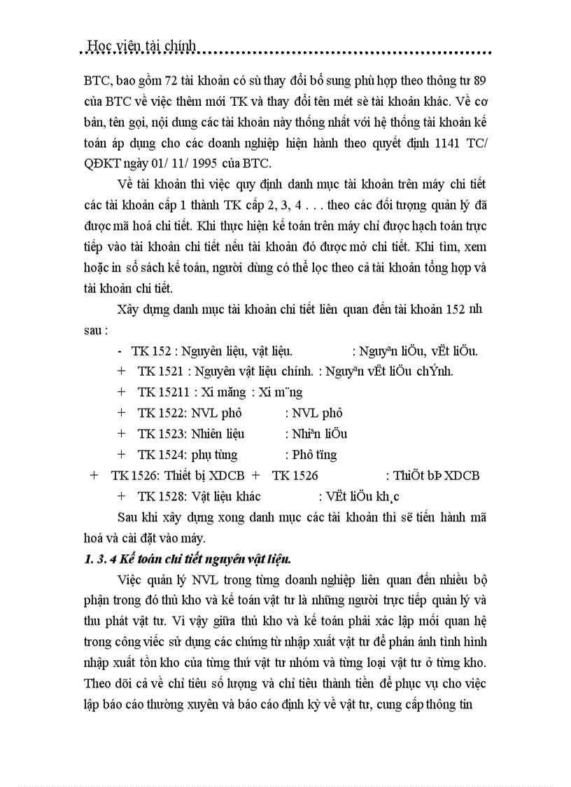 image for page Tổ chức công tác kế toán nguyên vật liệu ở công ty Tây Hồ
