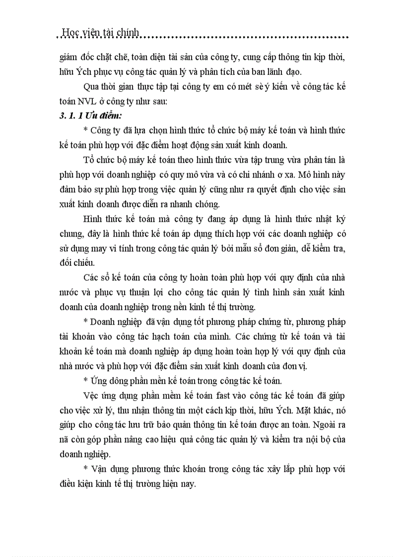 image for page Tổ chức công tác kế toán nguyên vật liệu ở công ty Tây Hồ