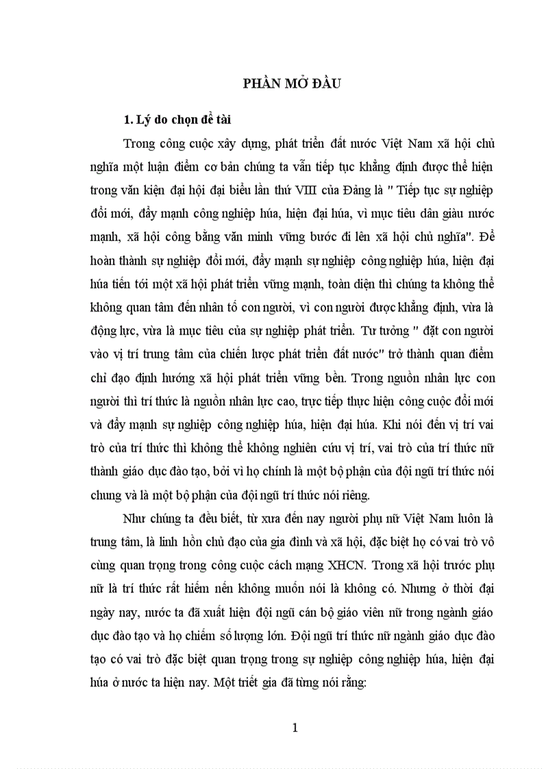 image for page Đội ngũ trí thức nữ ngành giáo dục đào tạo trong sự nghiệp công nghiệp hóa hiện đại hóa ở nước ta hiện nay