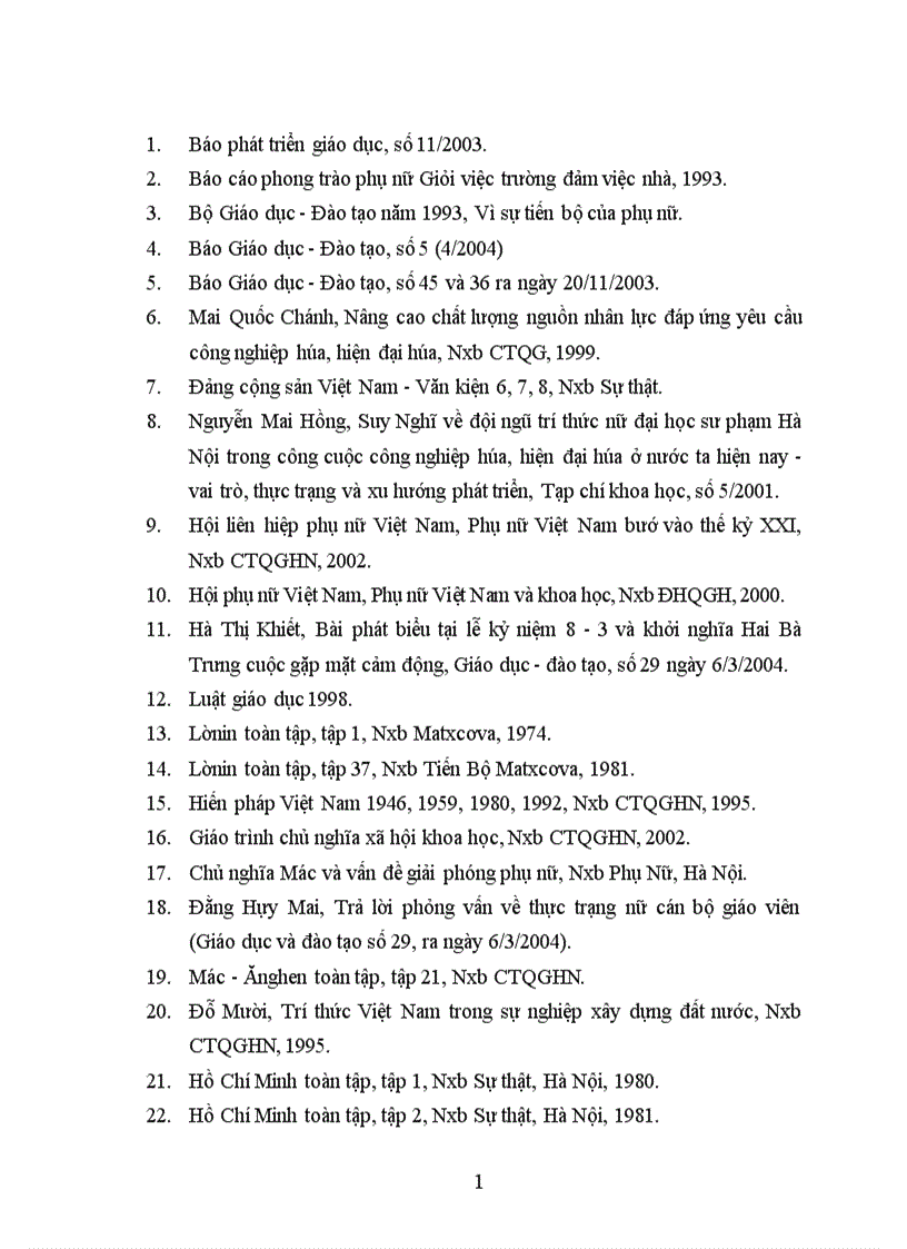 image for page Đội ngũ trí thức nữ ngành giáo dục đào tạo trong sự nghiệp công nghiệp hóa hiện đại hóa ở nước ta hiện nay