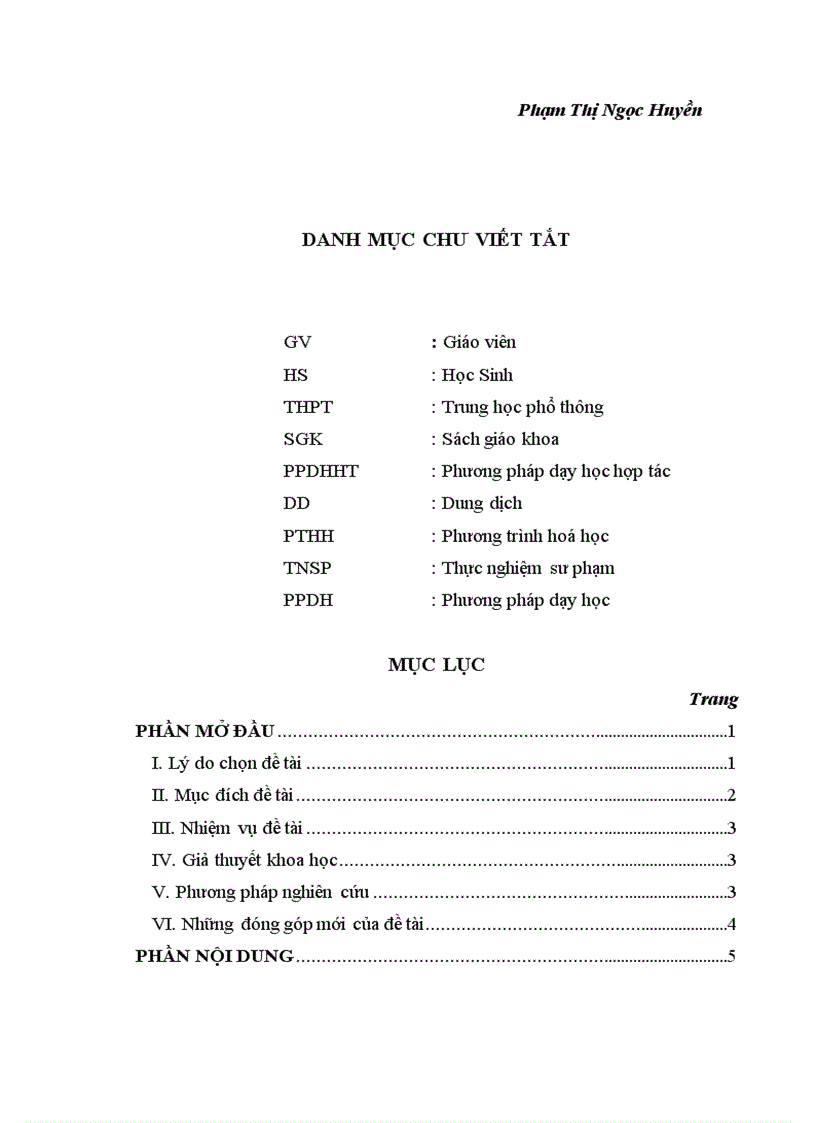 image for page Hình thành và phát triển năng lực hợp tác làm việc của học sinh thông qua việc sử dụng phương pháp dạy học hợp tác theo nhóm nhỏ trong dạy học phần hoá học vô cơ lớp 12 THPT nâng cao