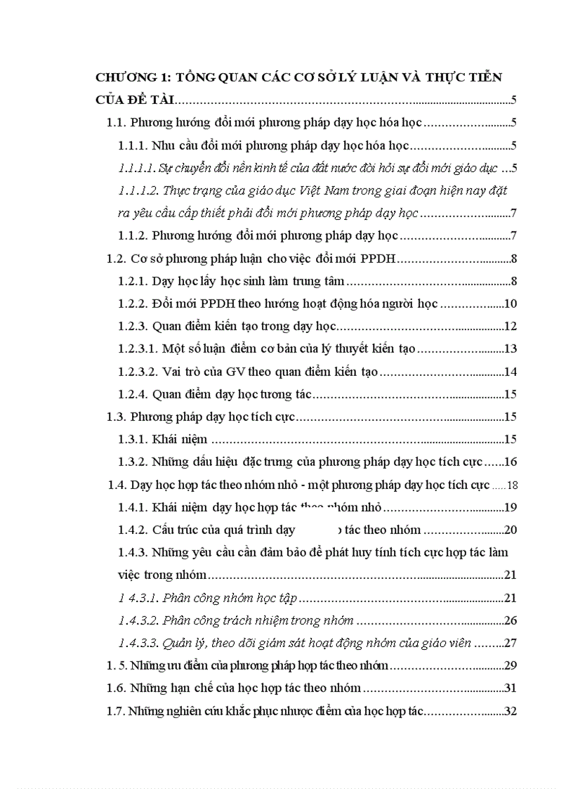 image for page Hình thành và phát triển năng lực hợp tác làm việc của học sinh thông qua việc sử dụng phương pháp dạy học hợp tác theo nhóm nhỏ trong dạy học phần hoá học vô cơ lớp 12 THPT nâng cao