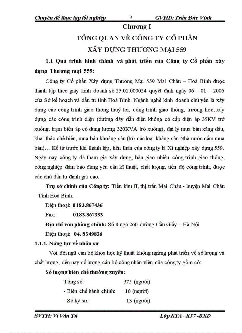 image for page Hạch toán chi phí sản xuất và tính giá thành sản phẩm tại công ty cổ phần xây dựng thương mại 559 Mai Châu Hoà Bình