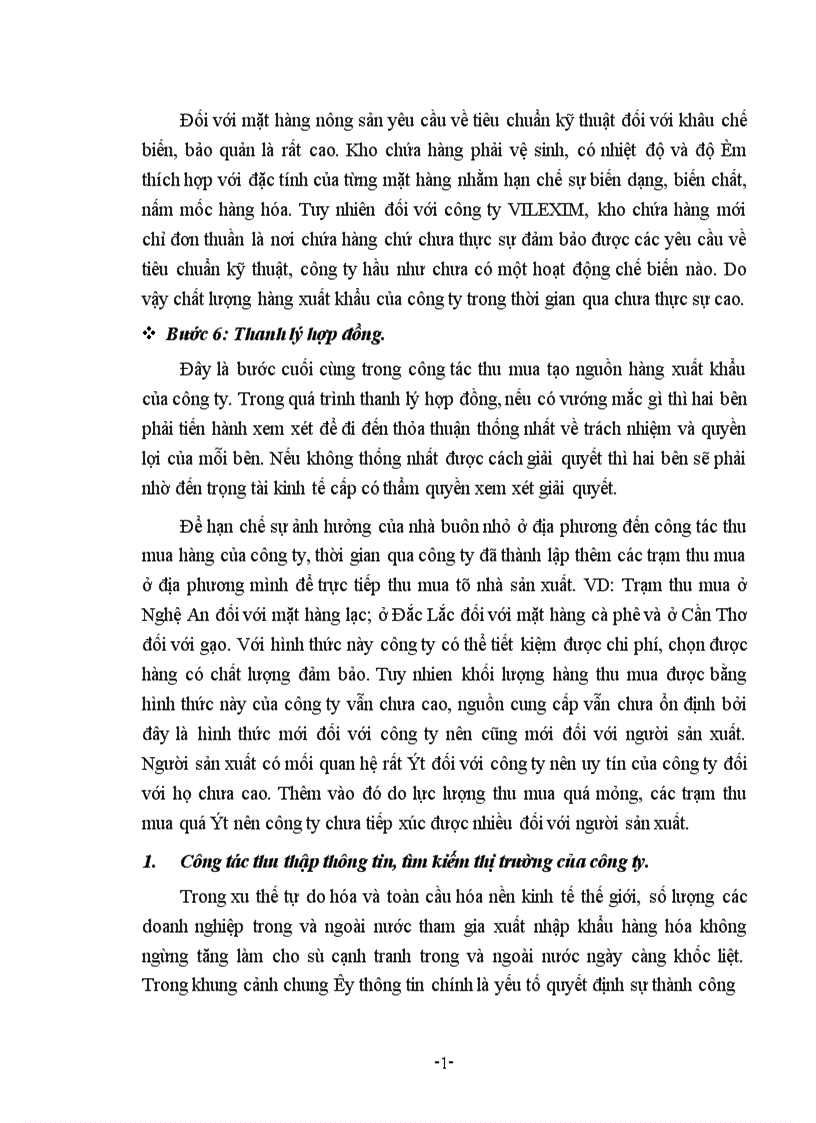 image for page Một số giải pháp chủ yếu nhằm thúc đẩy xuất khẩu hàng nông sản của công ty VILEXIM 1