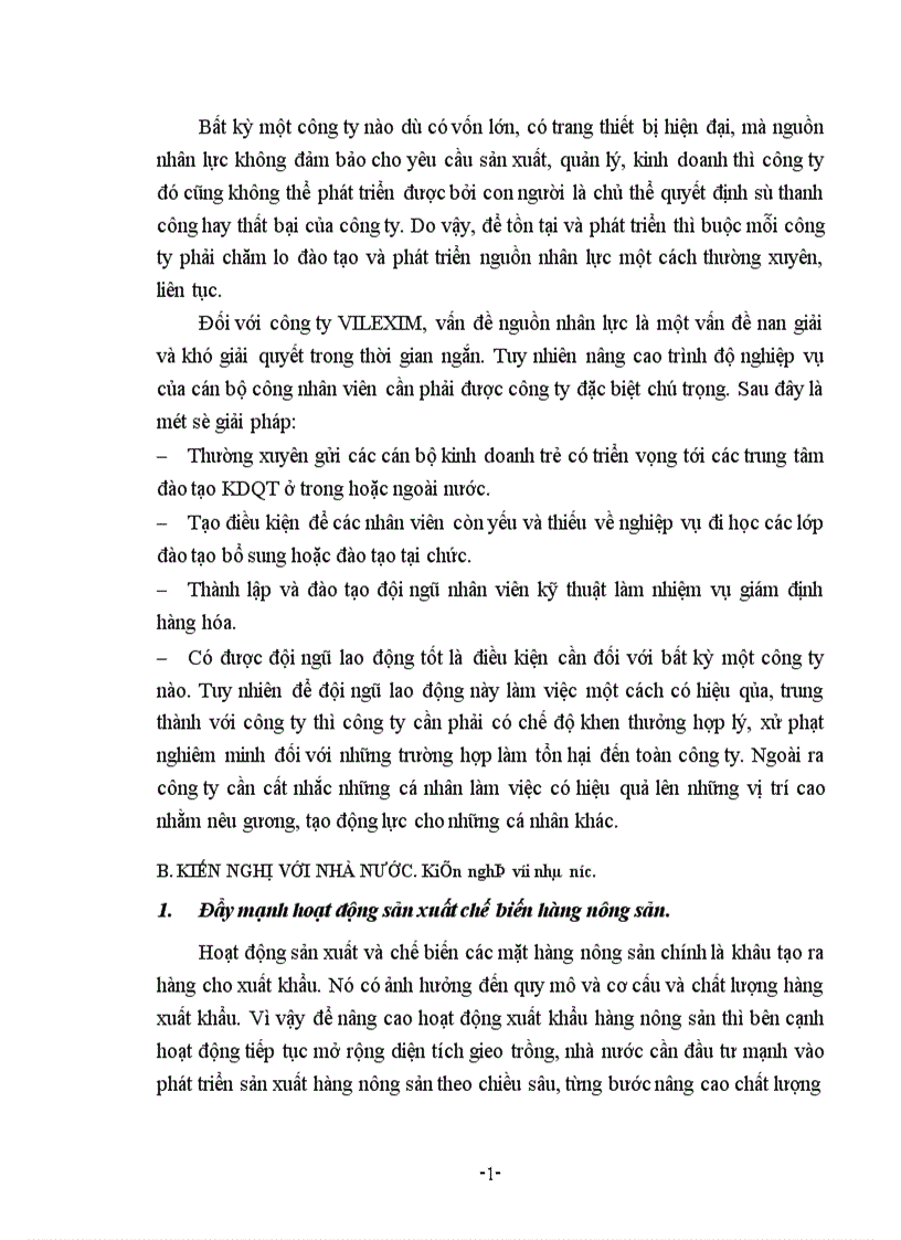 image for page Một số giải pháp chủ yếu nhằm thúc đẩy xuất khẩu hàng nông sản của công ty VILEXIM 1