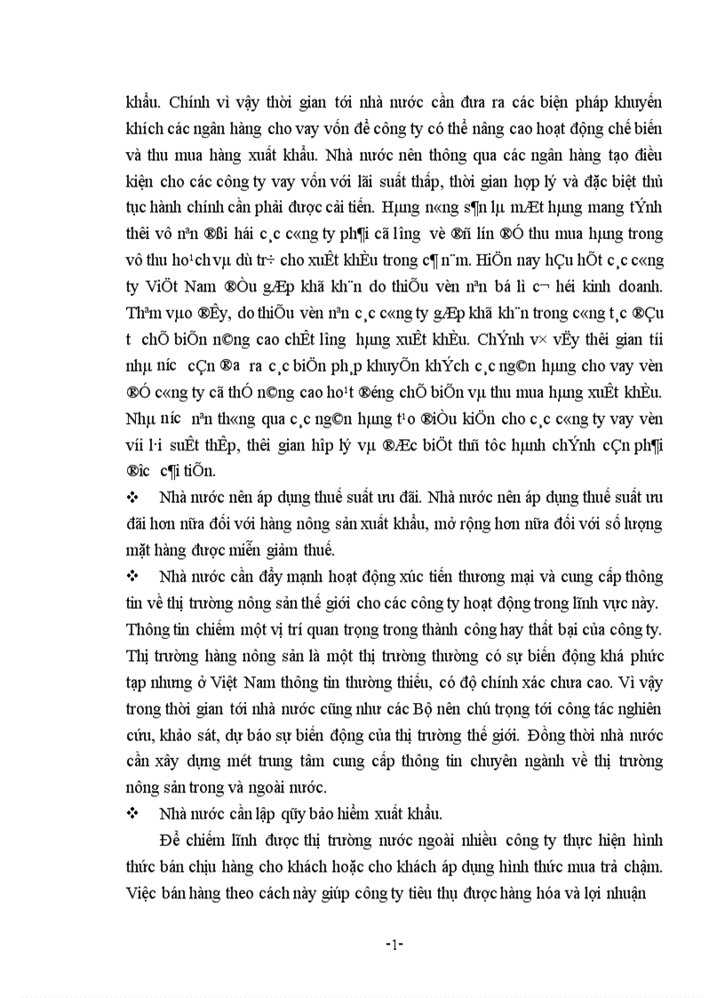 image for page Một số giải pháp chủ yếu nhằm thúc đẩy xuất khẩu hàng nông sản của công ty VILEXIM 1
