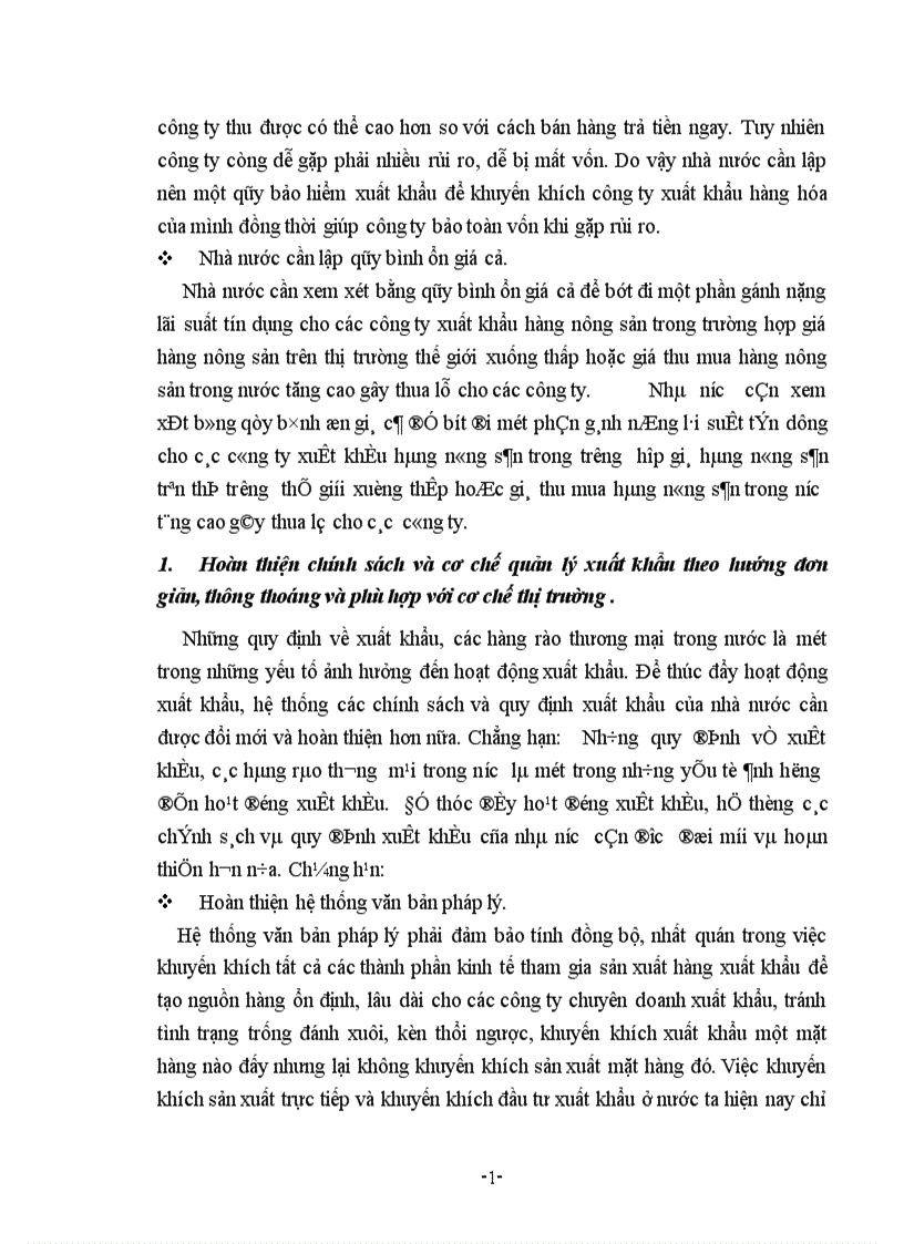 image for page Một số giải pháp chủ yếu nhằm thúc đẩy xuất khẩu hàng nông sản của công ty VILEXIM 1