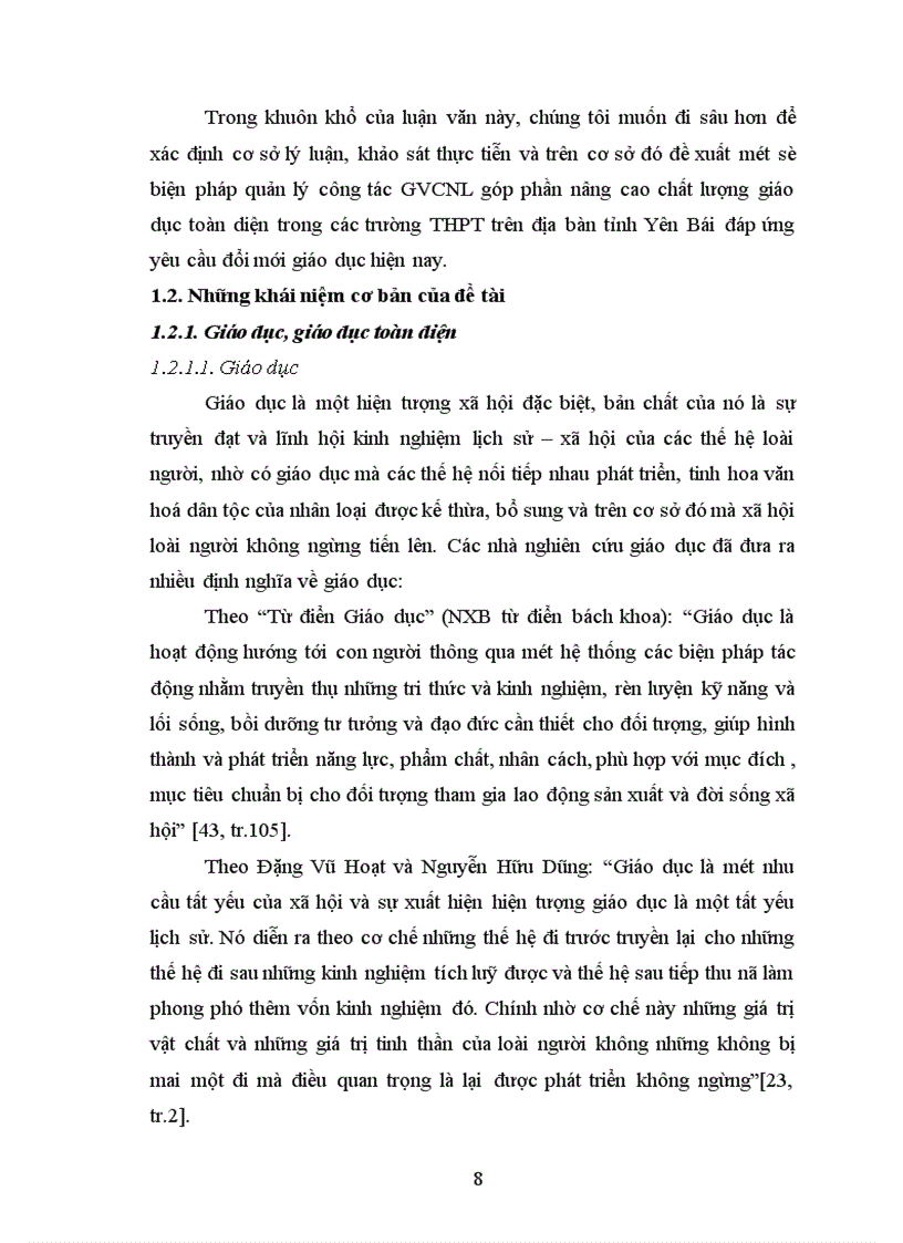 image for page Biện pháp quản lý công tác giáo viên chủ nhiệm lớp của Hiệu trưởng trường Trung học phổ thông ở tỉnh Yên Bái trong giai đoạn hiện nay 1